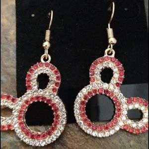 Minnie Mouse pierced earrings, NWOT